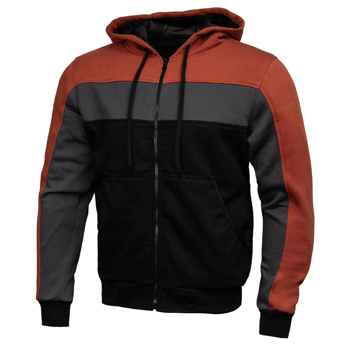 Milwaukee Leather Men's Streetguard Riding Hoodie - Aramid Reinforced with CE Shoulder and Elbow Armor - MPM1789