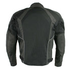 Milwaukee Leather MPM1793 Black Armored Mesh Motorcycle Jacket for Men - All Season Biker Jacket