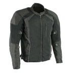 Milwaukee Leather MPM1793 Black Armored Mesh Motorcycle Jacket for Men - All Season Biker Jacket