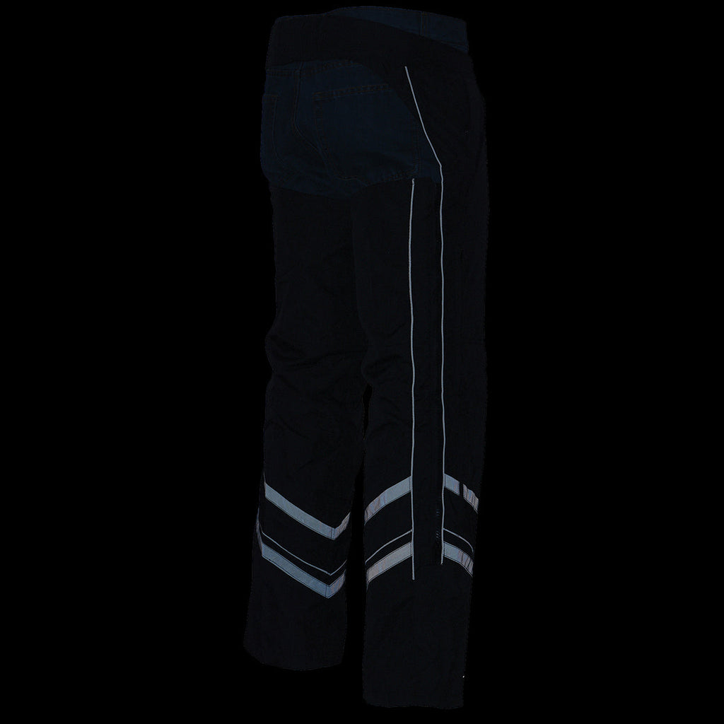 Milwaukee Leather MPM5701 Men's Black ‘Reflective’ Vented Textile Motorcycle Chaps