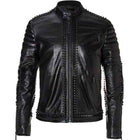 Men's Black Spiked Studded Leather Jacket