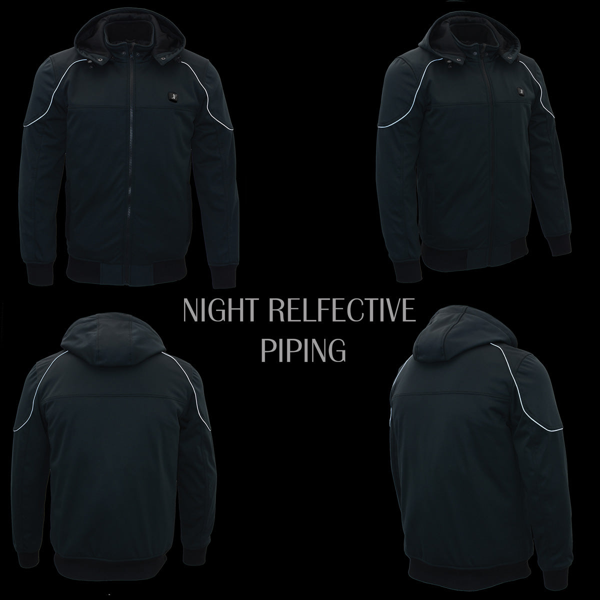 NexGen Heat Men’s Heated – Soft Shell Racing Style  Jacket, 7.4V, 3 Heat Levels, Night Visibility – Cold MPM1761SET