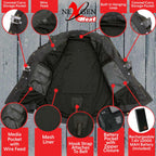 NexGen NXM1715SET Men's 'Scorcher' Classic Heated Black Denim Jacket (Rechargeable Battery Pack Included)
