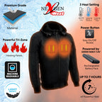 NexGen Heat Men’s Heated – Soft Shell Racing Style  Jacket, 7.4V, 3 Heat Levels, Night Visibility – Cold MPM1761SET