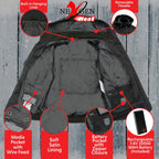 NexGen Heat Men’s Heated – Soft Shell Racing Style  Jacket, 7.4V, 3 Heat Levels, Night Visibility – Cold MPM1761SET