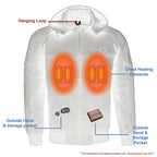 NexGen Heat Men’s Heated – Soft Shell Racing Style  Jacket, 7.4V, 3 Heat Levels, Night Visibility – Cold MPM1761SET