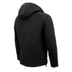 Nexgen Heat MPM1767SET Men's Black 'Heated' Soft Shell Hooded Zipper Front Jacket (Rechargeable Battery Pack Included)