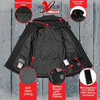 Nexgen Heat MPM1767SET Men's Black 'Heated' Soft Shell Hooded Zipper Front Jacket (Rechargeable Battery Pack Included)