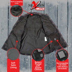 Nexgen Heat Nxl2602set Women's 'Bonnie' Black Grey Red Heated Flannel Long Sleeve Shirt (Rechargeable Battery Pack Included)