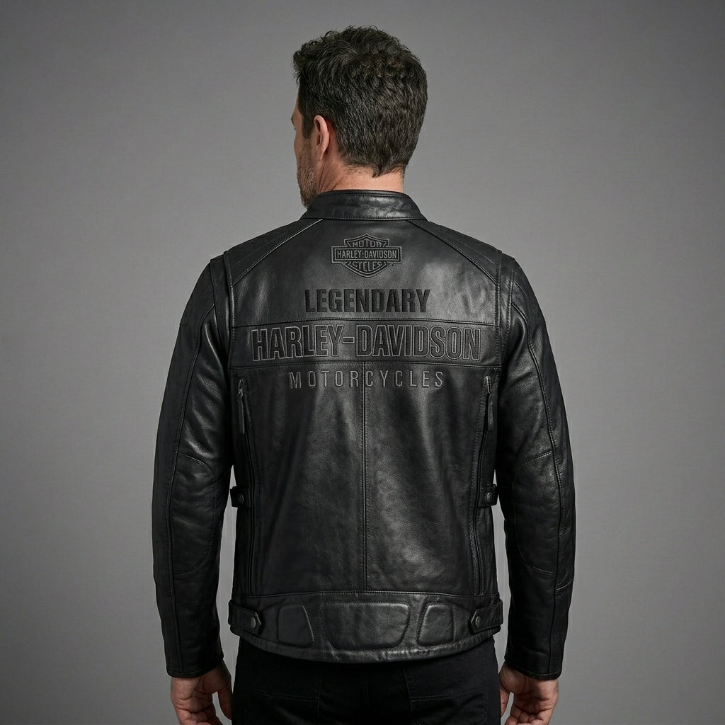 Harley Davidson Votary Motorcycle Leather Biker Jacket