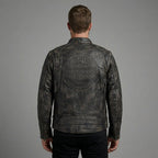Men’s Harley-Davidson Style Heritage Embossed Leather Biker Jacket