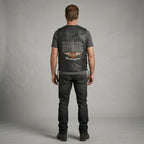 Men’s Harley-Style Leather Biker Vest – Real Leather Club Cut Snap Button