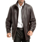 Paradox Genuine Brown Lambskin Leather Coat