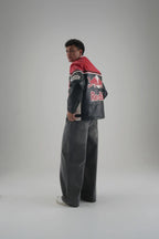 Red Bull Racing F1 Premium Leather Jacket – Vintage Biker Edition