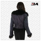 Panelled Shearling Fur Leather Jacket