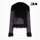 Panelled Shearling Fur Leather Jacket