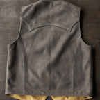 Men’s Charcoal Nubuck Cowboy Vest