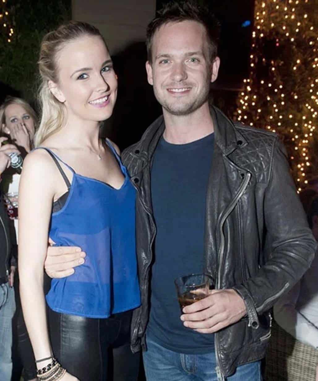 Patrick J. Adams Black Leather Jacket