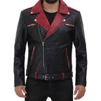 Red Black Devil Leather Jacket