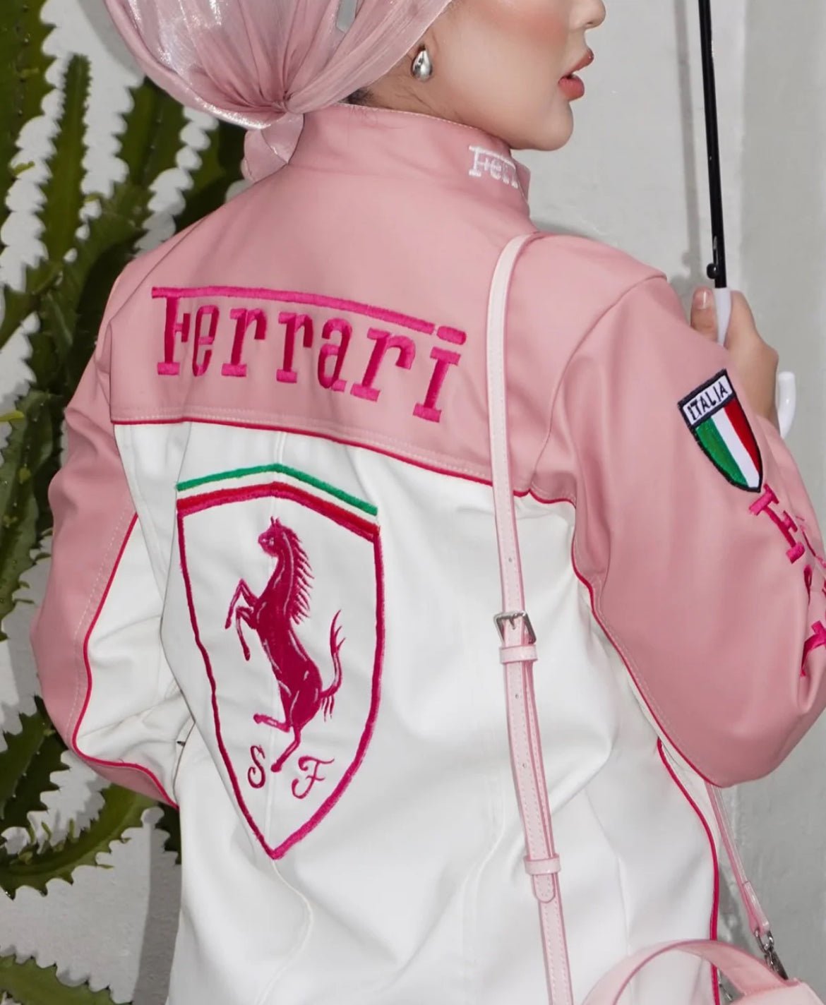 Pink Ferrari Leather Jacket for Men | Racing Jacket – XOVRA