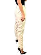 White Pleated Leather Pants – Chic & Versatile Leather Trousers