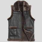Mens Winter Sheepskin Shearling Leather Vest