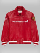 Red Porsche 993 Leather Racing Jacket - Premium Faux Leather (Unisex)