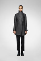 Women's Black Shearling Fur Leather Coat