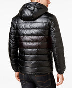 Leather Puffer Coat