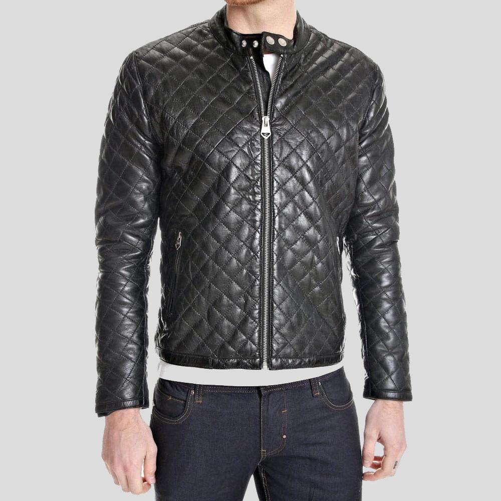 Kyler Black Quilted Leather Jacket