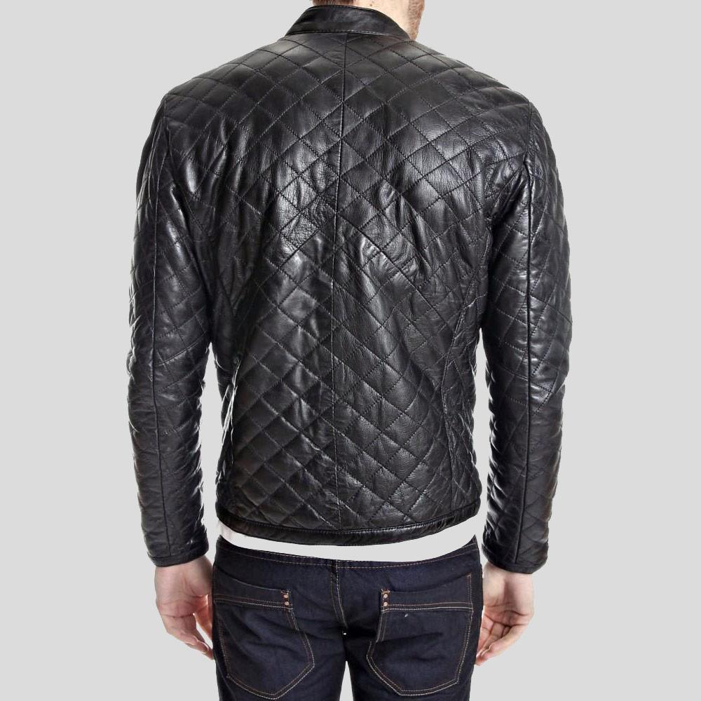 Kyler Black Quilted Leather Jacket
