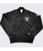 Los Angeles Raiders Starter Black Satin Bomber Jacket