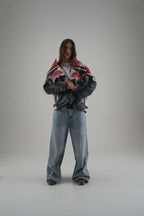 Red Bull Vintage F1 Racing Jacket – Red/Black Leather Edition