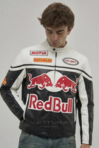 Red Bull Racing Leather Jacket - White Edition