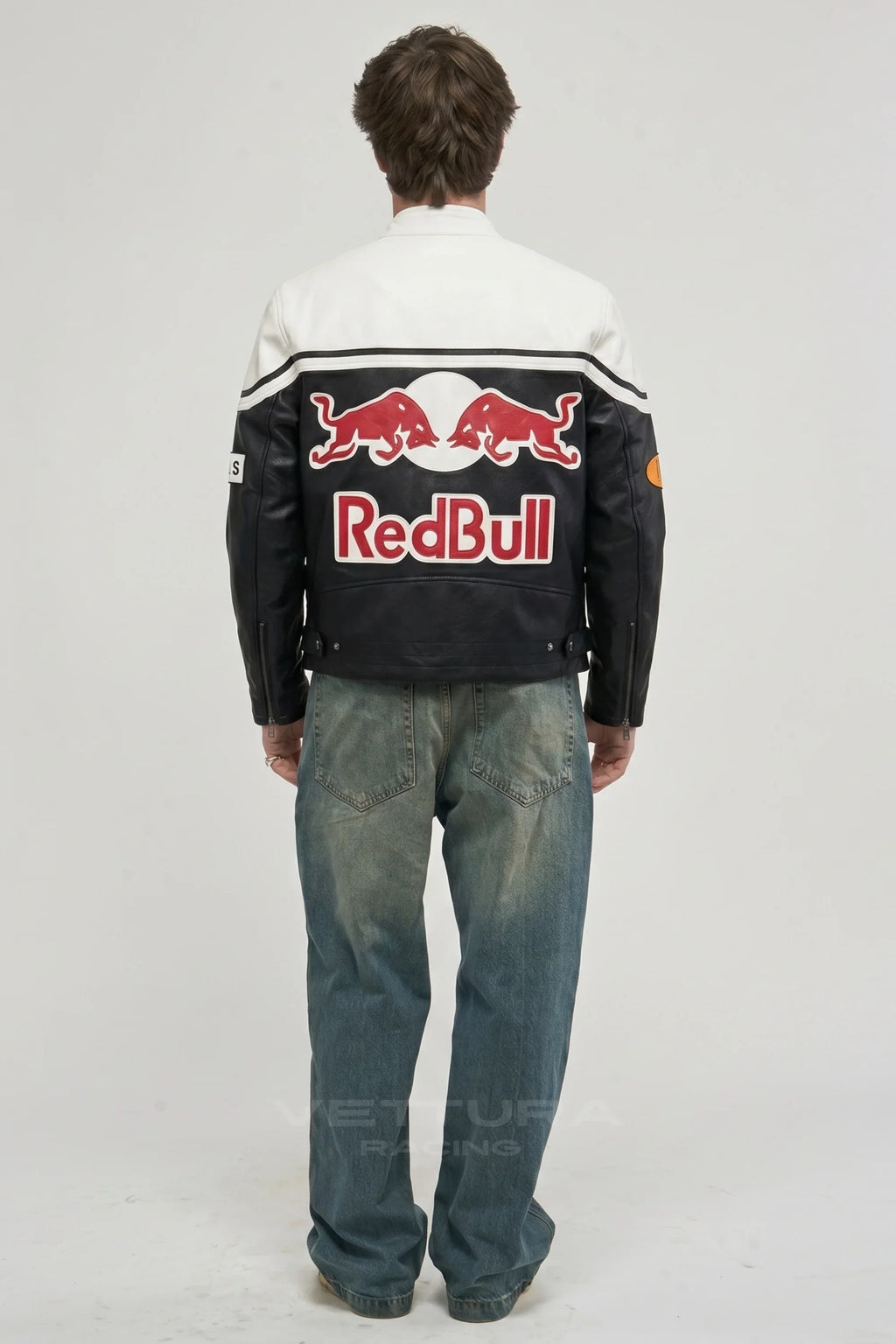 Red Bull Racing Leather Jacket - White Edition