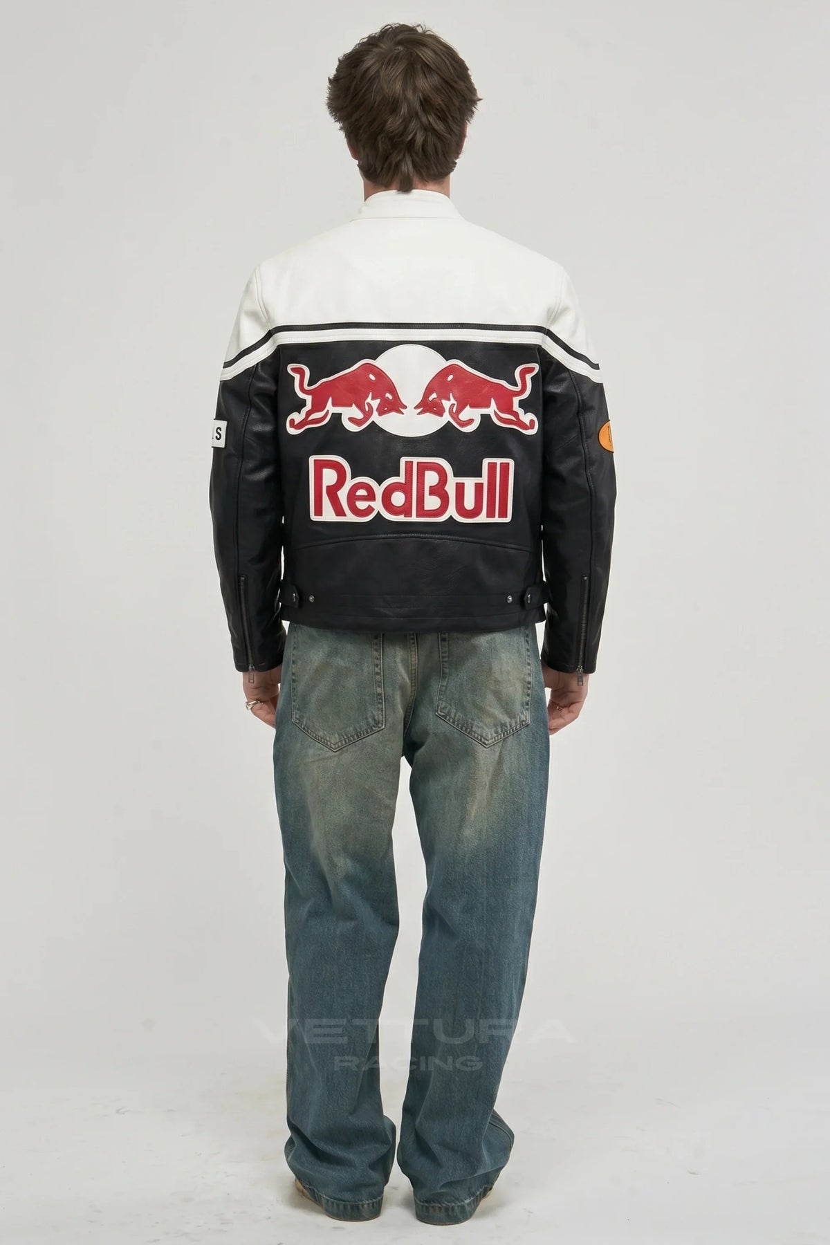 Red Bull Racing Leather Jacket - White Edition