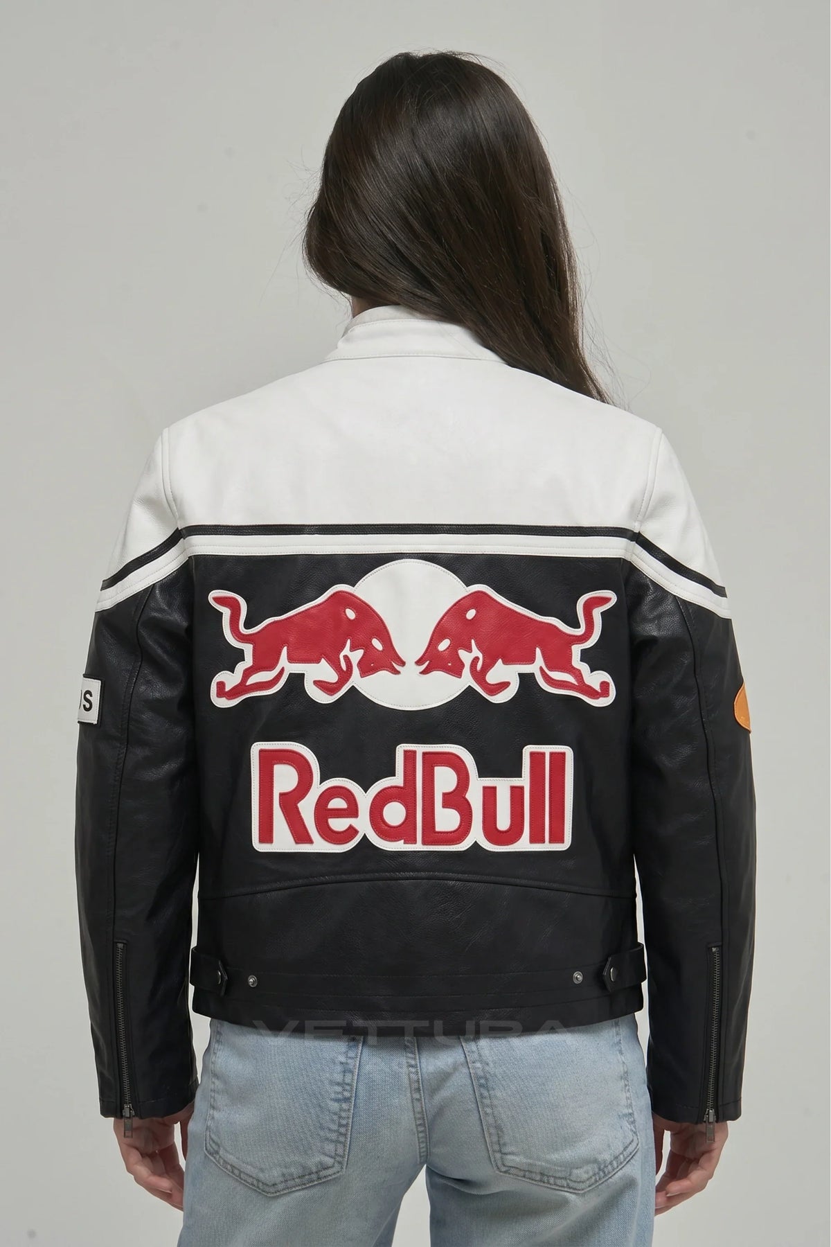 Red Bull Racing Leather Jacket - White Edition