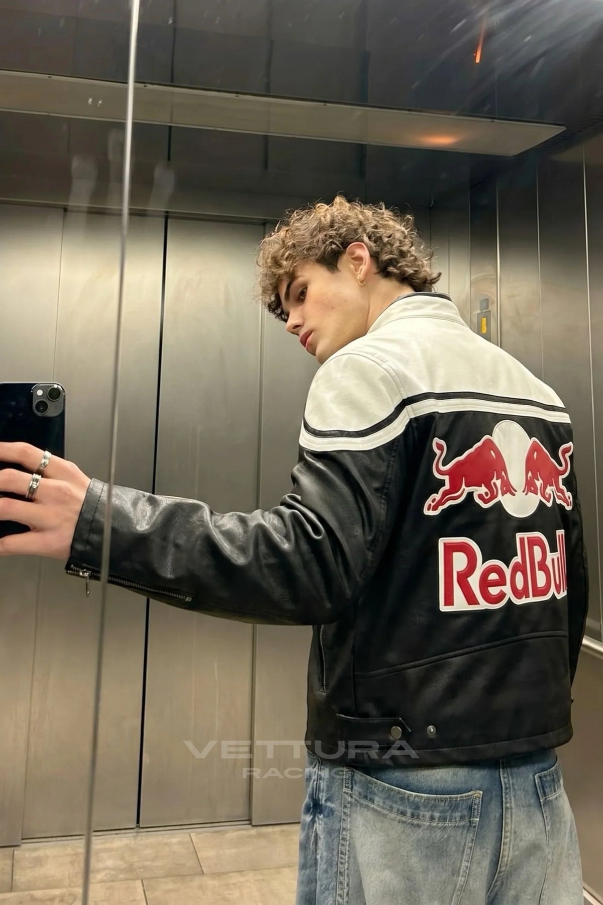 Red Bull Racing Leather Jacket - White Edition