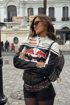 Red Bull Racing Leather Jacket - White Edition
