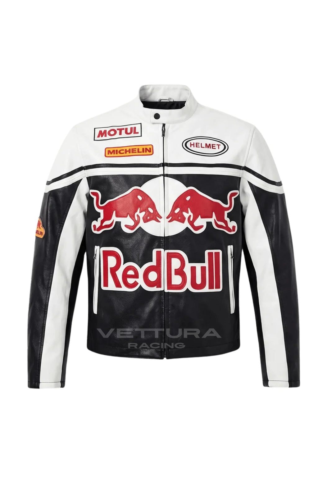 Red Bull Racing Leather Jacket - White Edition