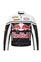 Red Bull Racing Leather Jacket - White Edition
