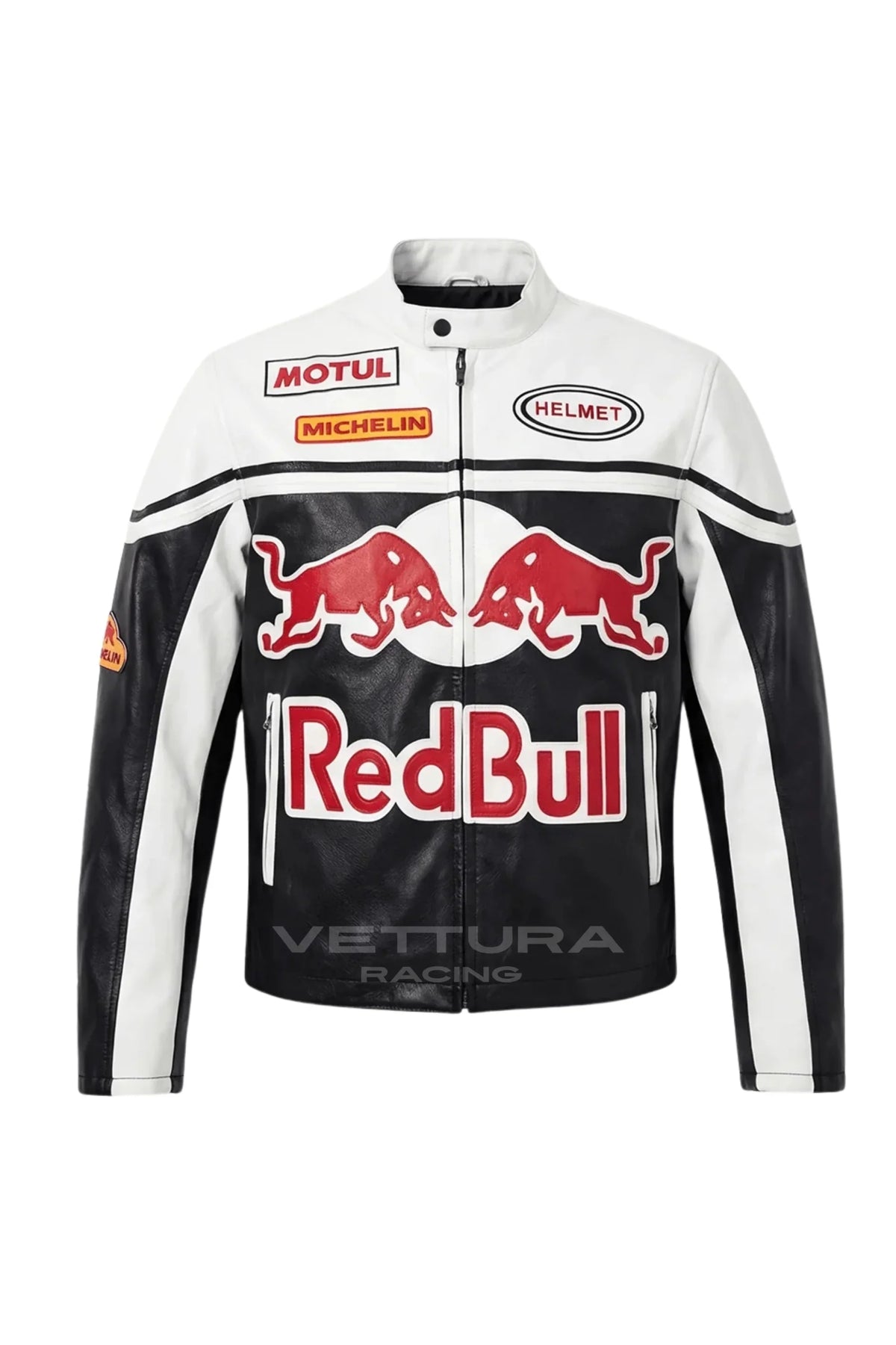 Red Bull Racing Leather Jacket - White Edition