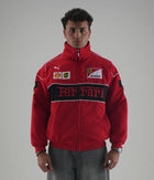 Red Ferrari Embroidered Jacket – F1 Sponsor Edition