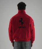 Red Ferrari Embroidered Jacket – F1 Sponsor Edition