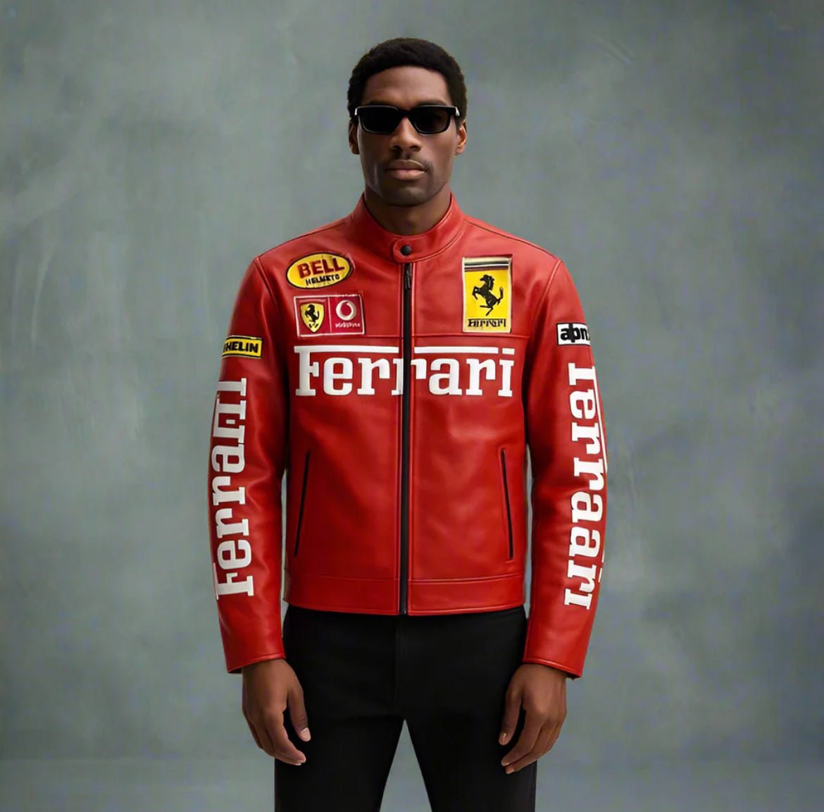 Red Ferrari Leather Jacket for Men | Racing Jacket – XOVRA