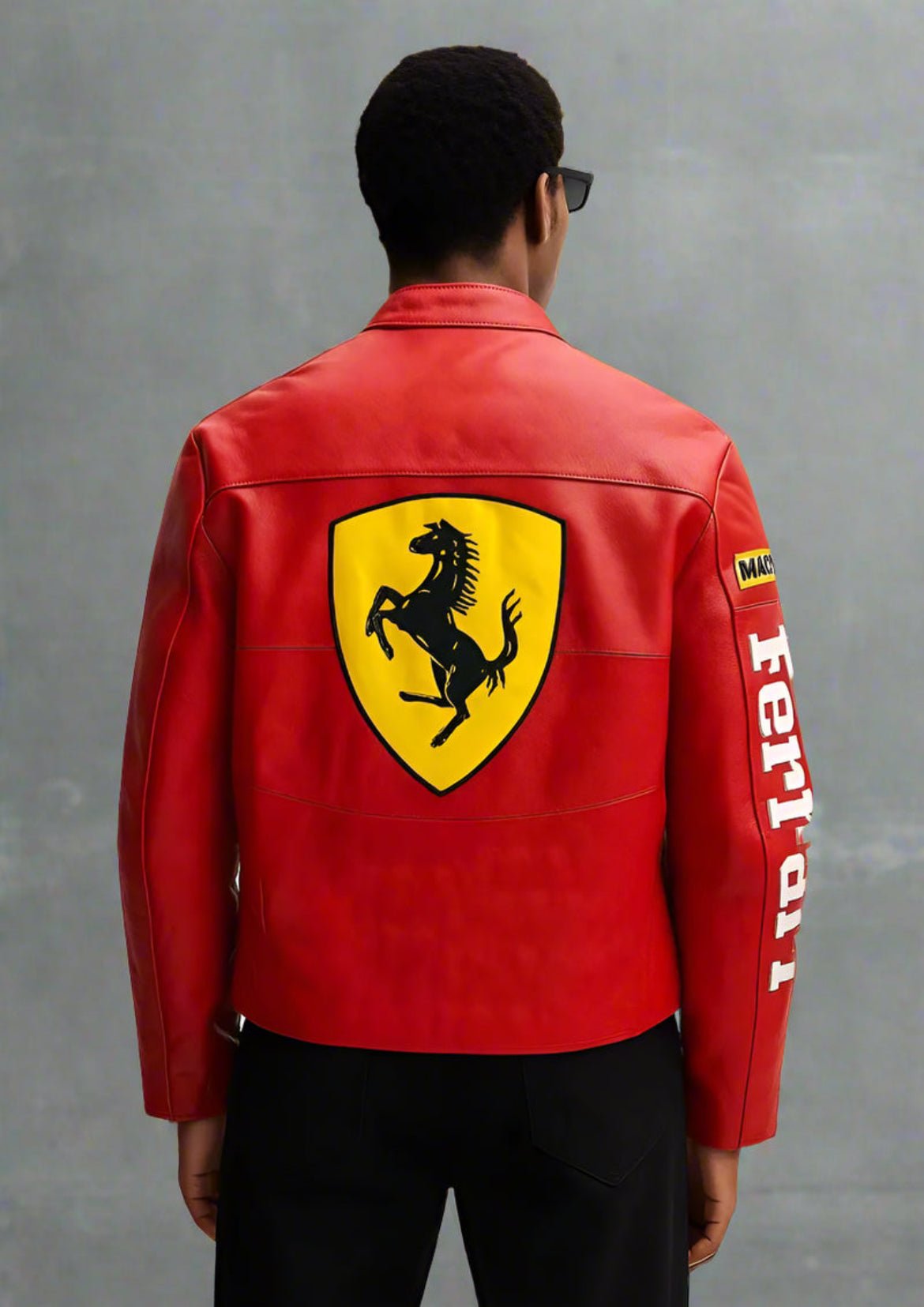 Red Ferrari Leather Jacket for Men | Racing Jacket – XOVRA