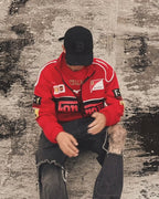 Red Ferrari Racing Jacket India – Vintage F1 Streetwear | Streetbred
