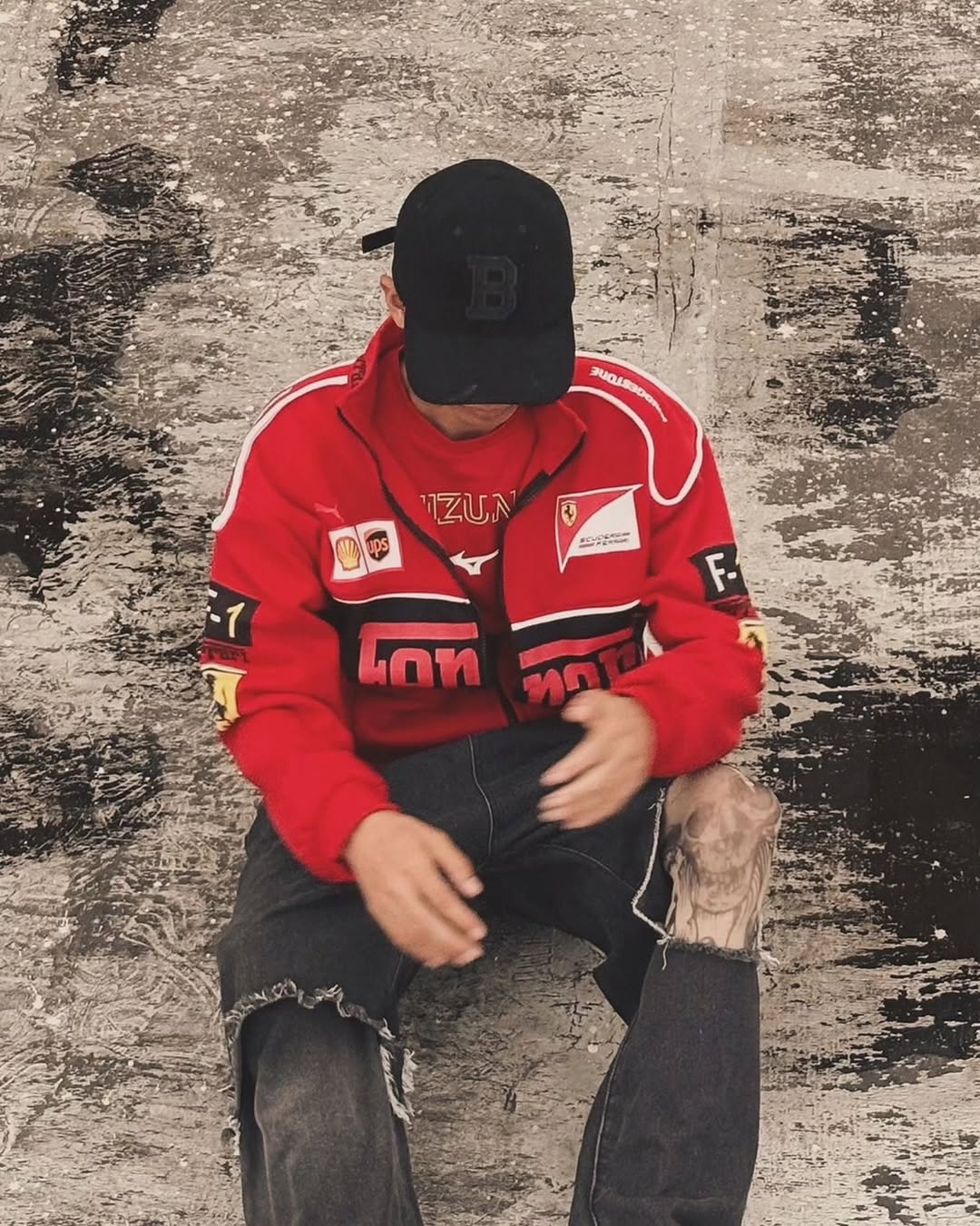Red Ferrari Racing Jacket India – Vintage F1 Streetwear | Streetbred