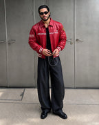 Red Porsche Leather Jacket | Racing Jacket – XOVRA