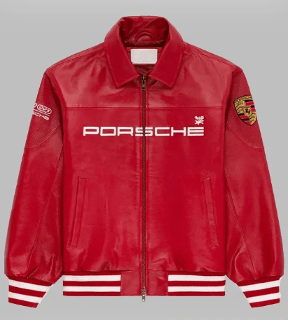 Red Porsche Leather Jacket | Racing Jacket – XOVRA